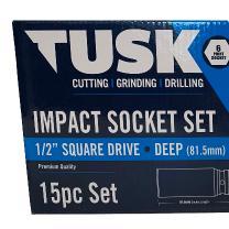 Impact Socket 15pc Kit 1/2" SD Deep