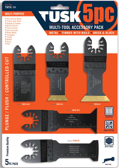 Multi Tool Blades Bimetal 40 x 68 16 Tooth 5 piece pack